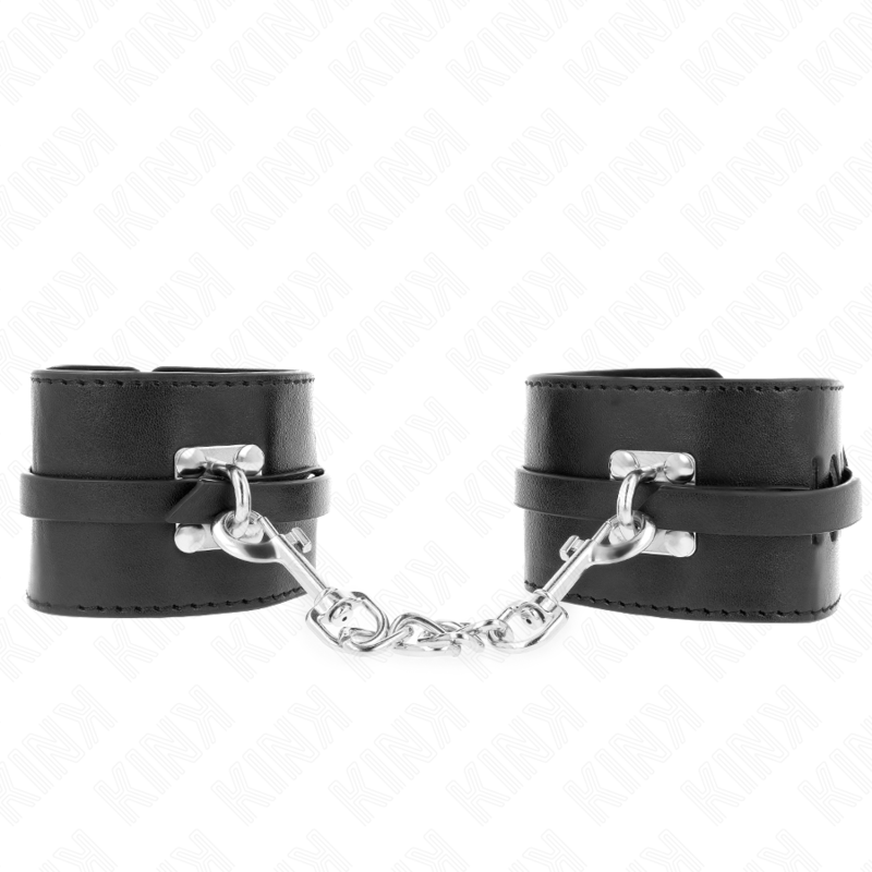 KINK - DELUXE LOCKING WRIST RESTRAINTS BLACK ADJUSTABLE 14.5-21 CM X 6 CM - Amore24