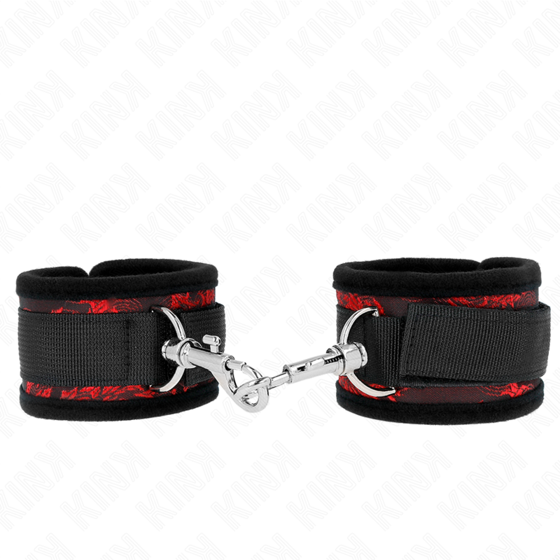KINK - SCANDAL WRIST RESTRAINTS RED-BLACK - Amore24