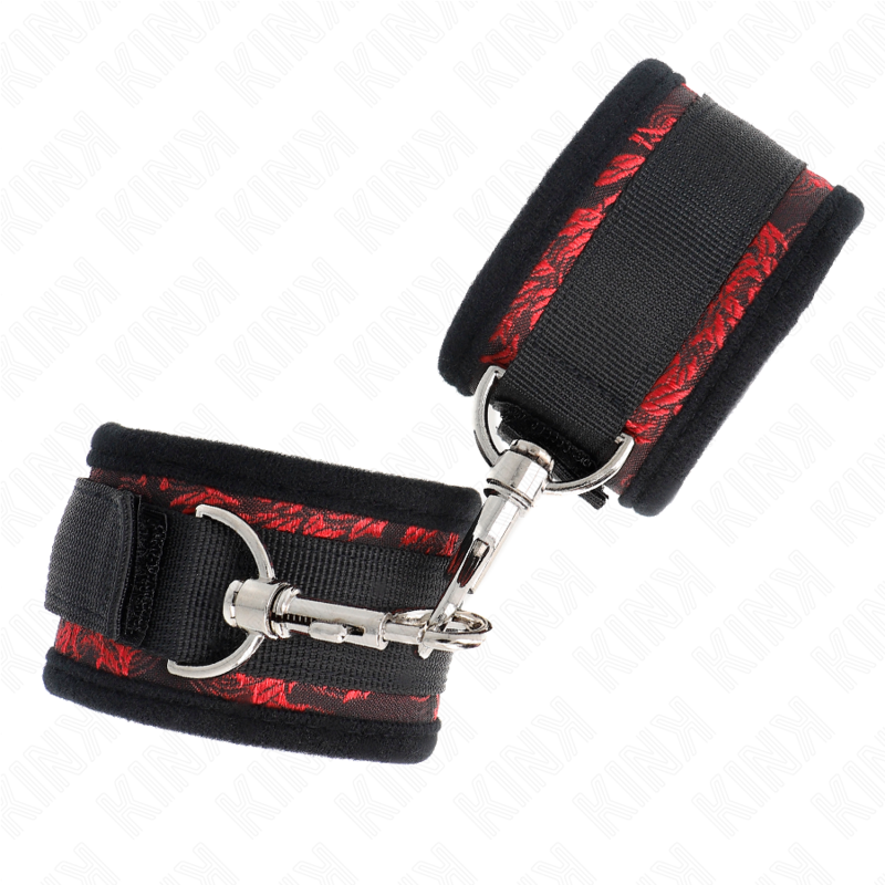 KINK - SCANDAL WRIST RESTRAINTS RED-BLACK - Amore24