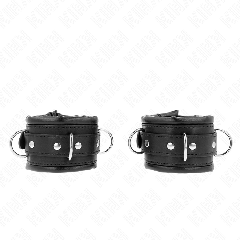 KINK - HEAVY WRIST RESTRAINTS WITH BLACK FUR LINED ADJUSTABLE 20-30 CM X 6 CM - Amore24