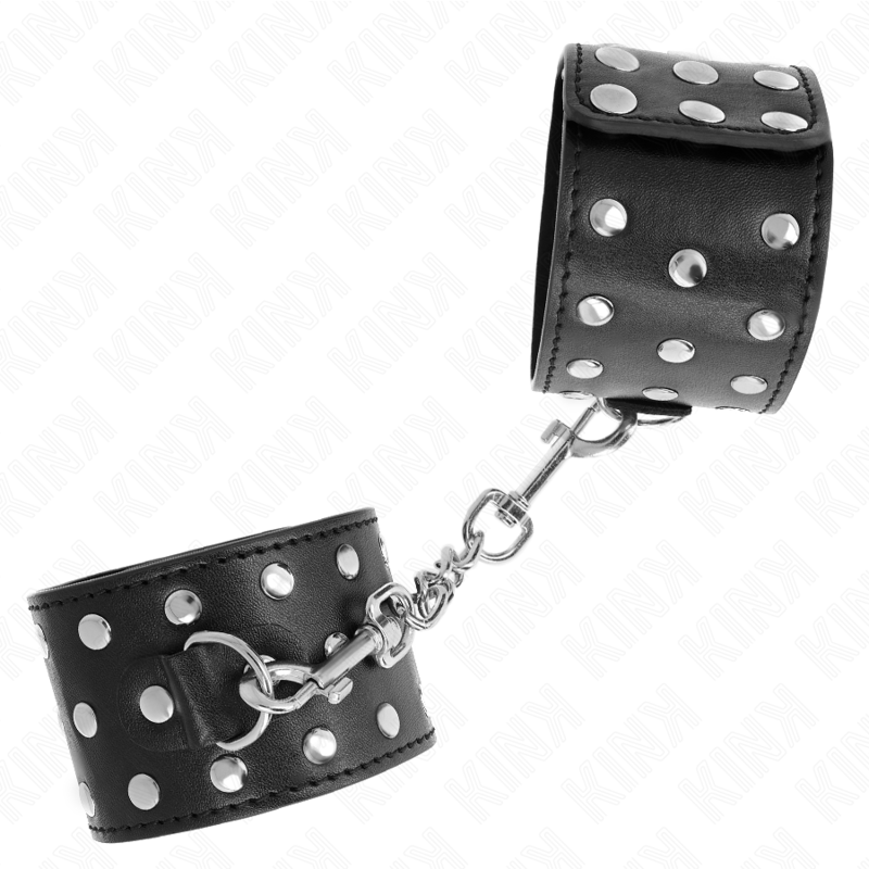 KINK - PUNK WRIST RESTRAINTS ADJUSTABLE 19-24 CM X 5.5 CM - Amore24