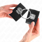 KINK - FIXED WRIST RESTRAINTS WITH RING AND PADLOCK CLOSURE BLACK ADJUSTABLE 16-23 CM X 5.5 CM - Amore24