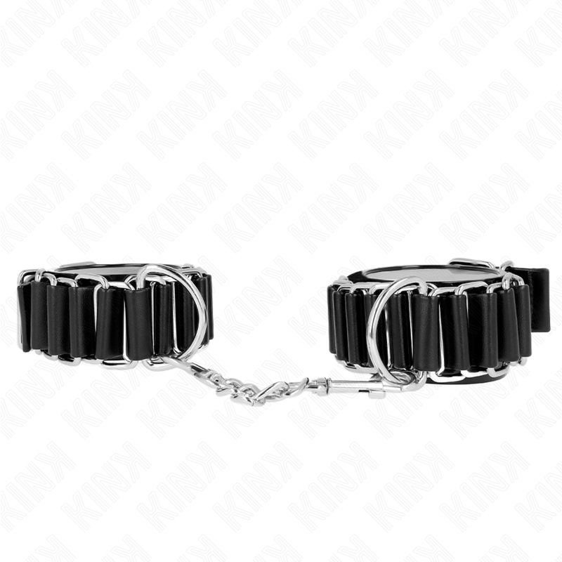 KINK - HINGE-LIKE THIN WRIST RESTRAINTS BLACK ADJUSTRABLE 16-22 CM X 3.5 CM - Amore24