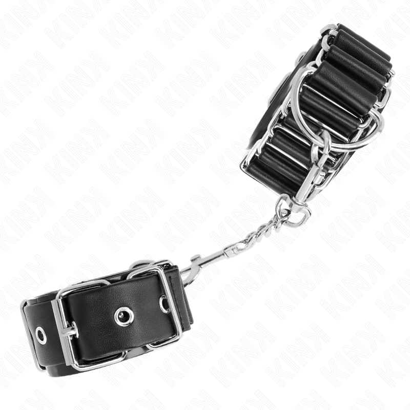 KINK - HINGE-LIKE THIN WRIST RESTRAINTS BLACK ADJUSTRABLE 16-22 CM X 3.5 CM - Amore24
