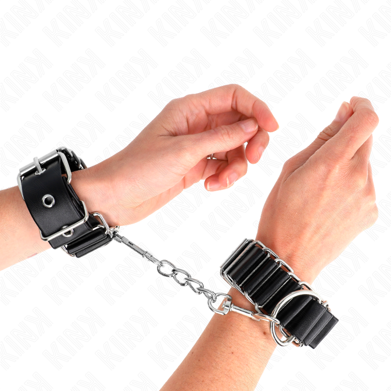 KINK - HINGE-LIKE THIN WRIST RESTRAINTS BLACK ADJUSTRABLE 16-22 CM X 3.5 CM - Amore24
