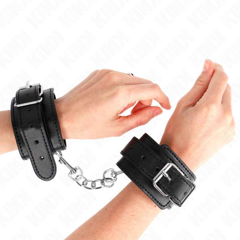 KINK - THIN WRIST RESTRAINTS BLACK ADJUSTABLE 21-33 CM - Amore24