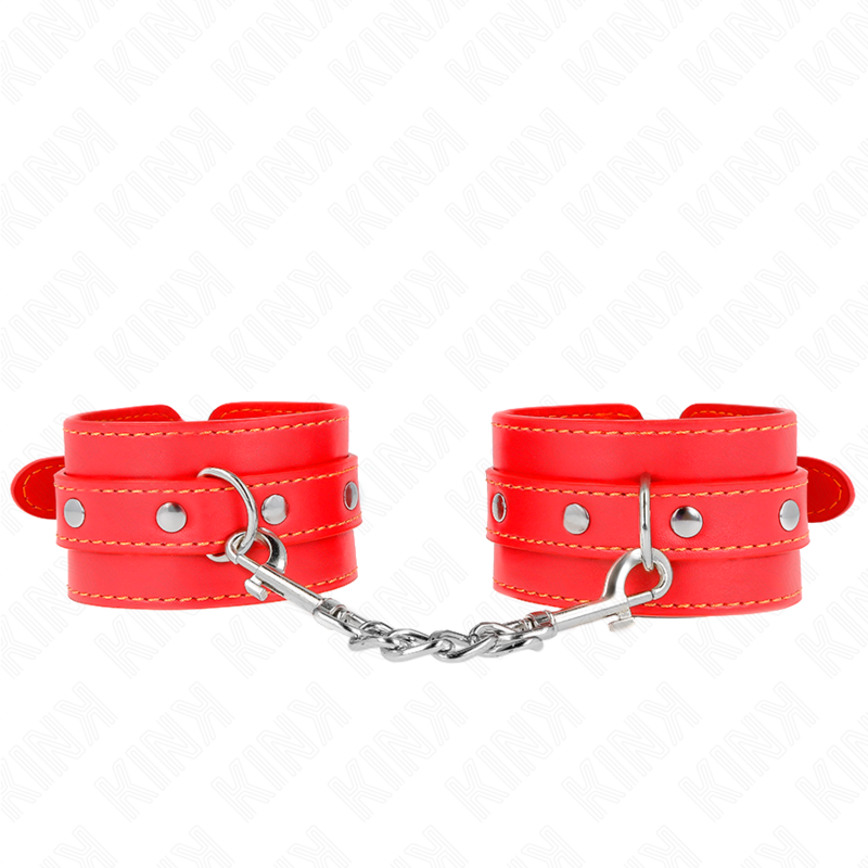 KINK - THIN WRIST RESTRAINTS RED ADJUSTABLE 21-33 CM - Amore24