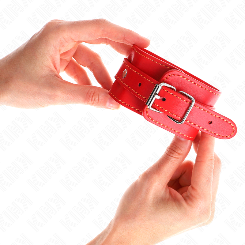 KINK - THIN WRIST RESTRAINTS RED ADJUSTABLE 21-33 CM - Amore24