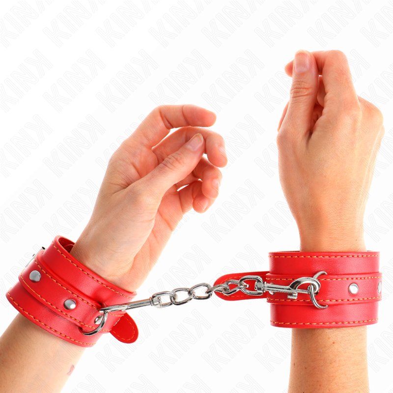 KINK - THIN WRIST RESTRAINTS RED ADJUSTABLE 21-33 CM - Amore24