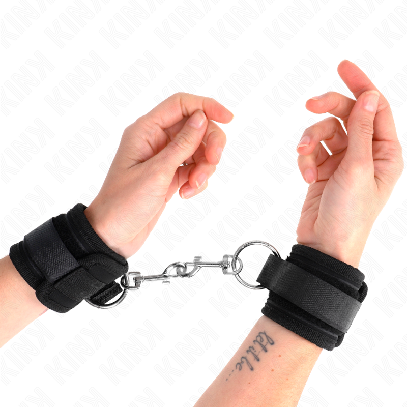 KINK - WRIST RESTRAINTS BLACK ADJUSTABLE 18-35 CM X 6 CM - Amore24