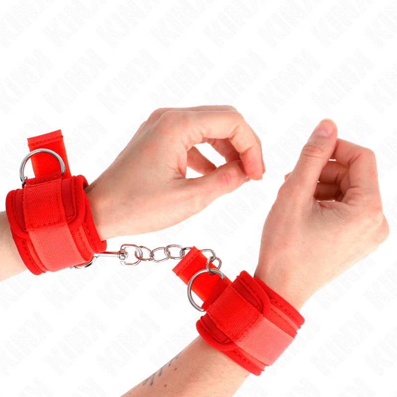KINK - NEOPRENE WRIST RESTRAINTS RED 42 X 5 CM - Amore24