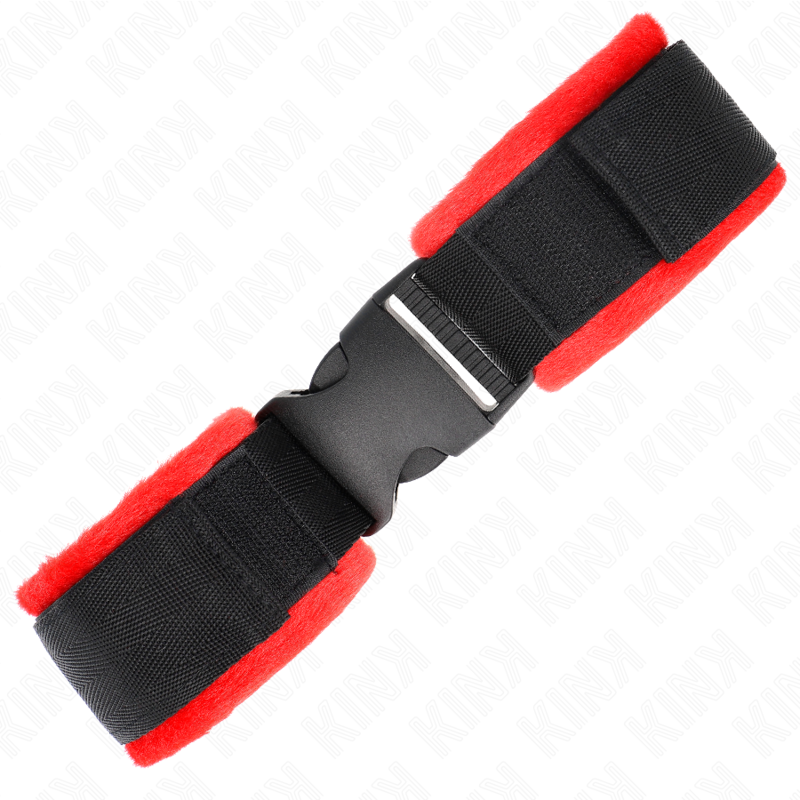 KINK - NYLON BIND HOOK&LOOP WRIST RESTRAINTS BLACK MODEL 1 AJDUSTABLE 25-35 CM X 6 CM - Amore24