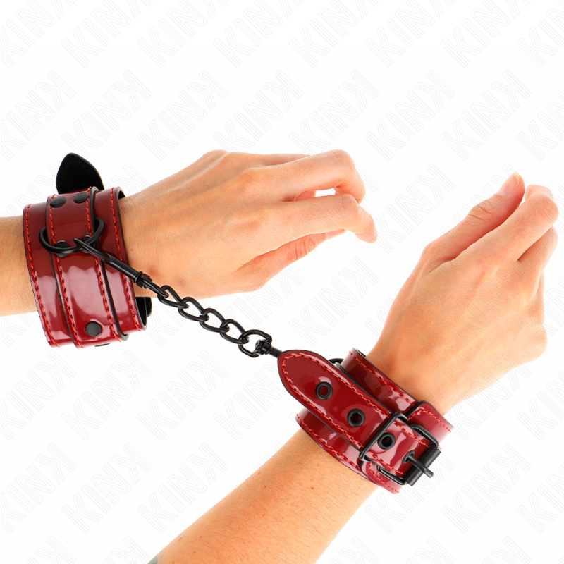 KINK - DARK RED WRIST CUFFS 23 X 5 CM - Amore24