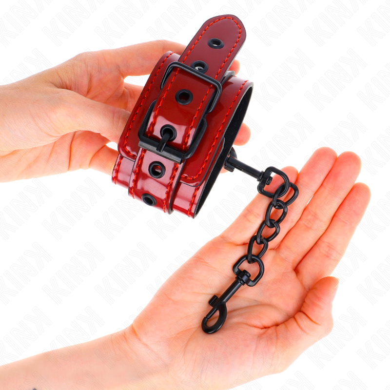 KINK - DARK RED WRIST CUFFS 23 X 5 CM - Amore24