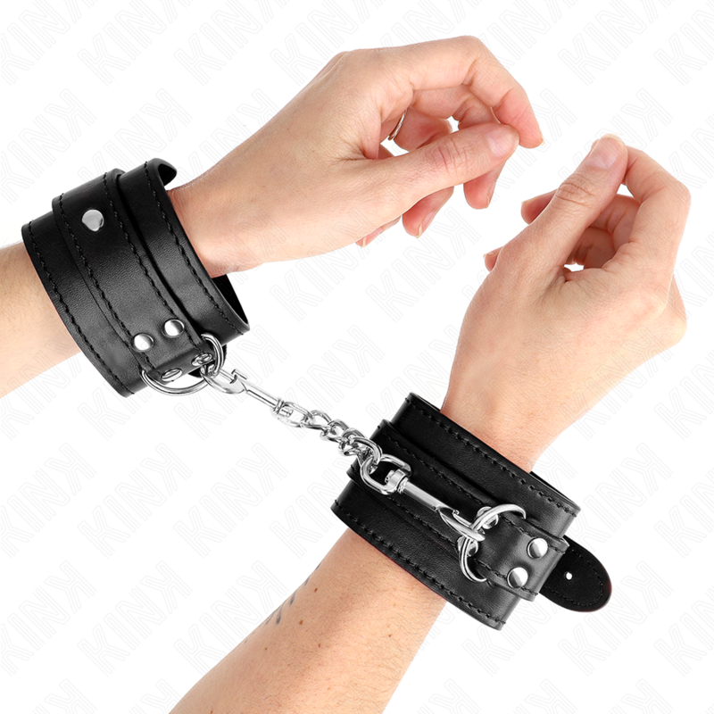 KINK - SIMPLE WRIST RESTRAINTS BLACK ADJUSTABLE 20-23 CM X 5.5 CM - Amore24