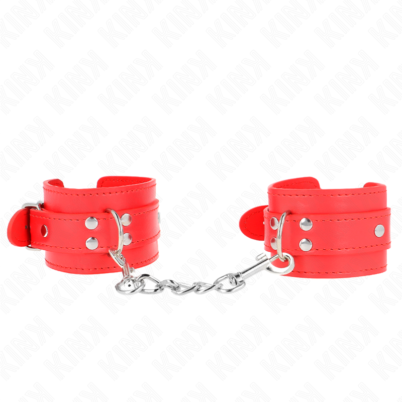 KINK - SIMPLE WRIST RESTRAINTS RED ADJUSTABLE 20-23 CM X 5.5 CM - Amore24