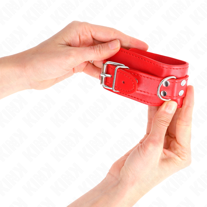 KINK - SIMPLE WRIST RESTRAINTS RED ADJUSTABLE 20-23 CM X 5.5 CM - Amore24