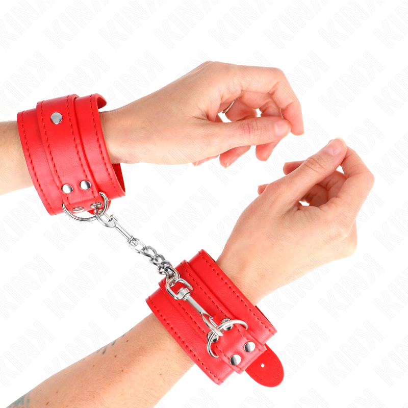 KINK - SIMPLE WRIST RESTRAINTS RED ADJUSTABLE 20-23 CM X 5.5 CM - Amore24