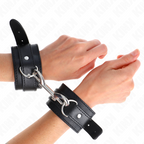 KINK - WRIST RESTRAINTS-SINGLE RIVET ROW BLACK ADJUSTABLE 17-28 CM X 5 CM - Amore24