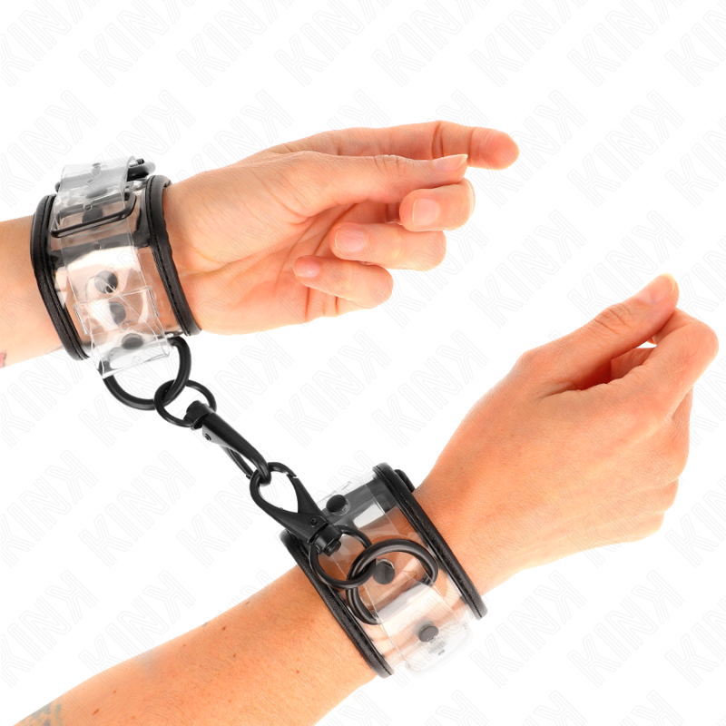 KINK - CLEAR WRIST CUFFS ADJUSTABLE 18-30 CM X 5.5 CM - Amore24