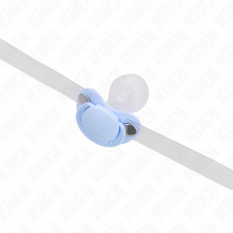 KINK - LIGHT BLUE PACIFIER SHAPED GAG 5.5 x 4 CM ADJUSTABLE 43-60 CM - Amore24