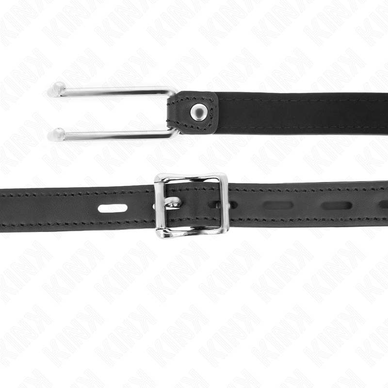 KINK - METAL HOOK GAG 11.5 CM WITH LEATHERETTE STRAP ADJUSTABLE 39-58 CM X 2 CM - Amore24