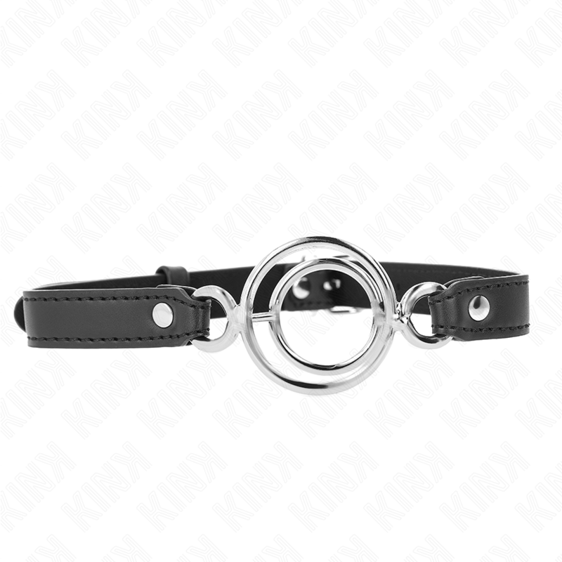 KINK - GAG WITH MULTIPLE O-RINGS 5 CM BLACK 63 X 2.5 CM - Amore24