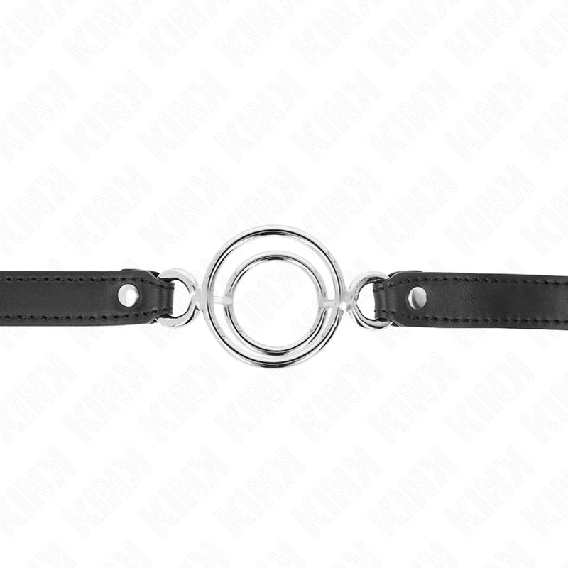 KINK - GAG WITH MULTIPLE O-RINGS 5 CM BLACK 63 X 2.5 CM - Amore24