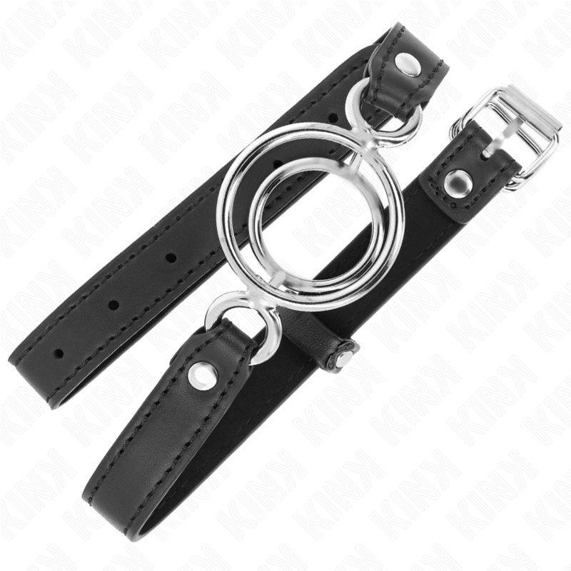 KINK - GAG WITH MULTIPLE O-RINGS 5 CM BLACK 63 X 2.5 CM - Amore24
