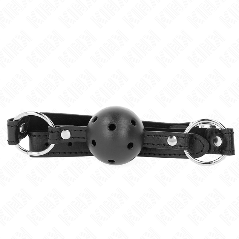 KINK - HOLLOW HARD BLACK BALL 4.5 CM GAG MODEL 1 63.5 X 2 CM - Amore24