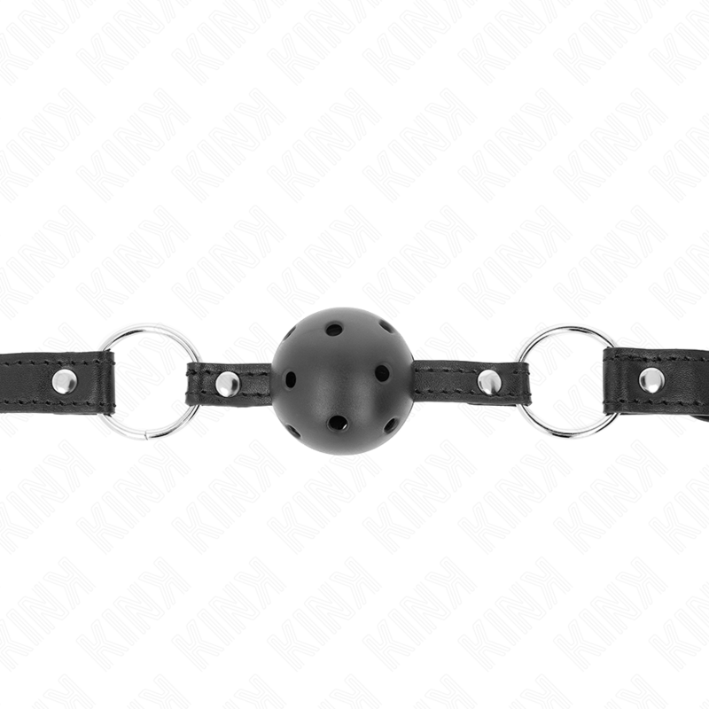 KINK - HOLLOW HARD BLACK BALL 4.5 CM GAG MODEL 1 63.5 X 2 CM - Amore24
