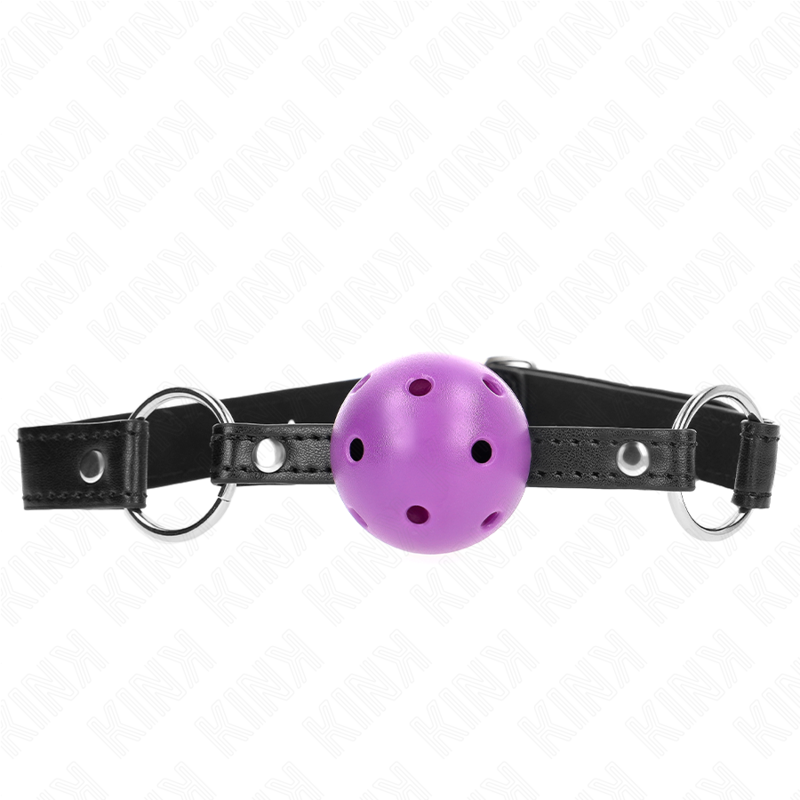 KINK - HOLLOW HARD PURPLE BALL 4.5 CM GAG 63.5 X 2 CM - Amore24