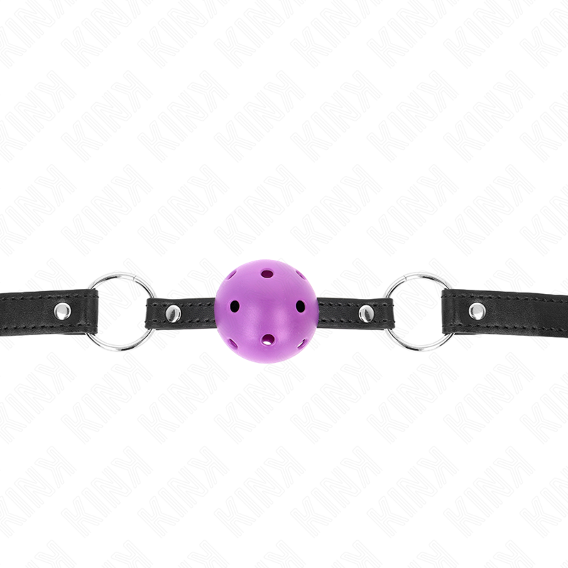 KINK - HOLLOW HARD PURPLE BALL 4.5 CM GAG 63.5 X 2 CM - Amore24