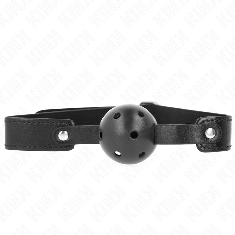 KINK - BLACK BREATHABLE BALL 4.5 CM GAG 65 x 2.5 CM - Amore24