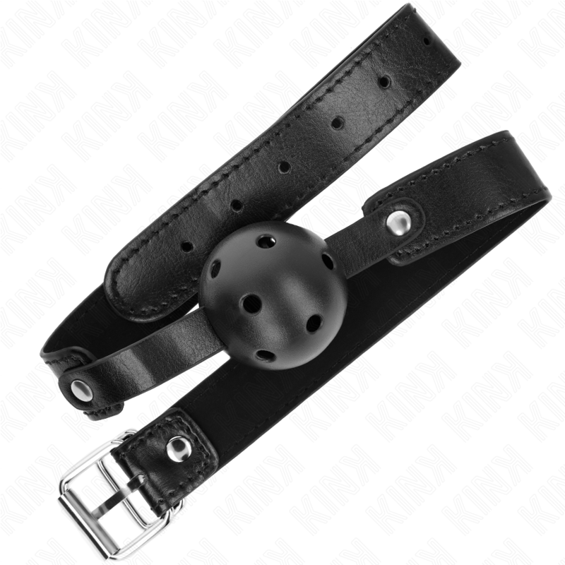 KINK - BLACK BREATHABLE BALL 4.5 CM GAG 65 x 2.5 CM - Amore24