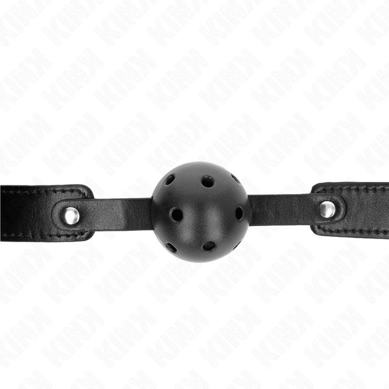 KINK - BLACK BREATHABLE BALL 4.5 CM GAG 65 x 2.5 CM - Amore24