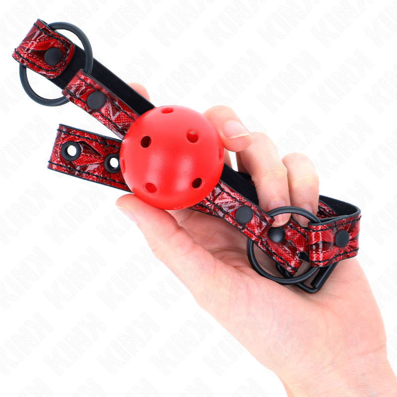 KINK - DIAMOND PATTERN BALL 4.5 CM GAG MODEL 1 64.5 CM ADJUSTABLE 42-60 CM - Amore24