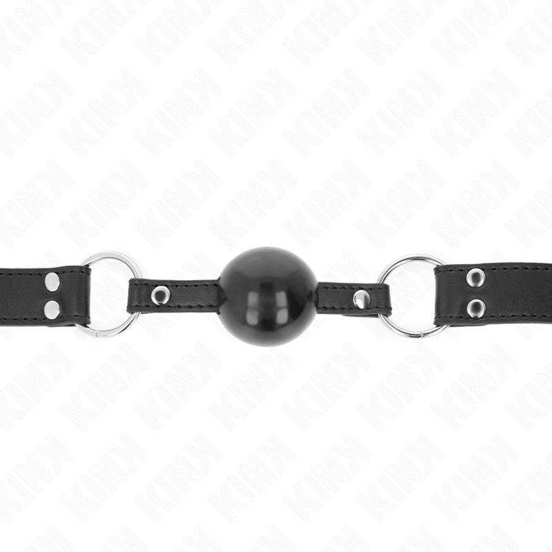 KINK - SOFT AND SOLID BALL 4 CM GAG WITH LEATHERETTE STRAP 62 x 2.5 CM ADJUSTABLE 42-58 CM - Amore24