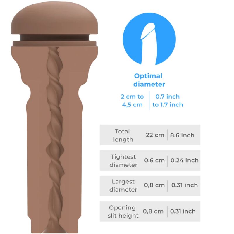 KIIROO - FEEL STROKER EXTRA TIGHT BUTT MID BROWN - Amore24