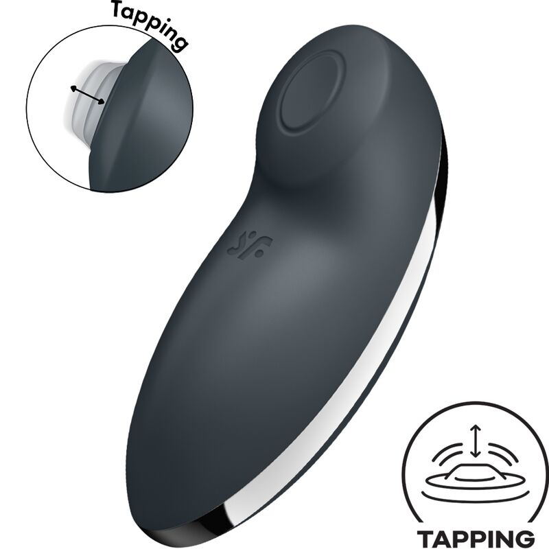 SATISFYER - TAP & CLIMAX 2 VIBRATOR & STIMULATOR GREY - Amore24