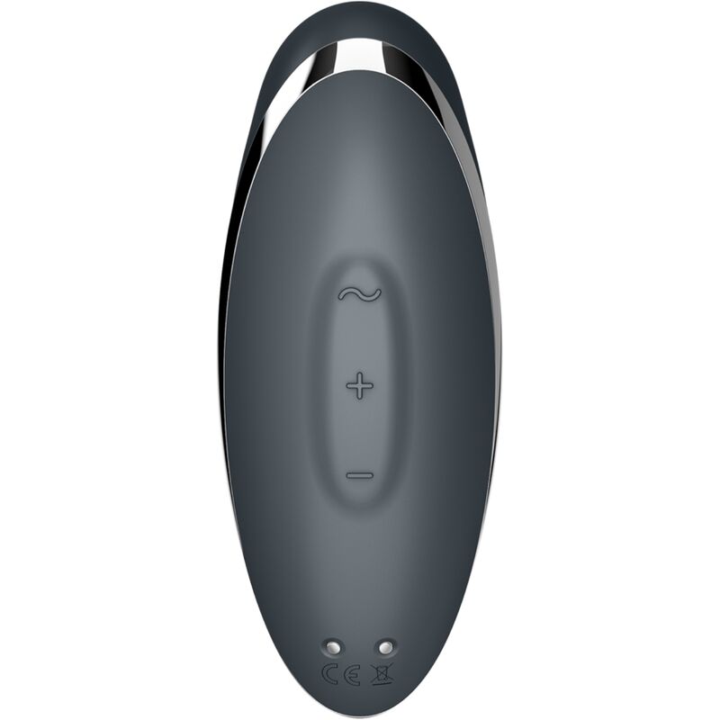 SATISFYER - TAP & CLIMAX 2 VIBRATOR & STIMULATOR GREY - Amore24