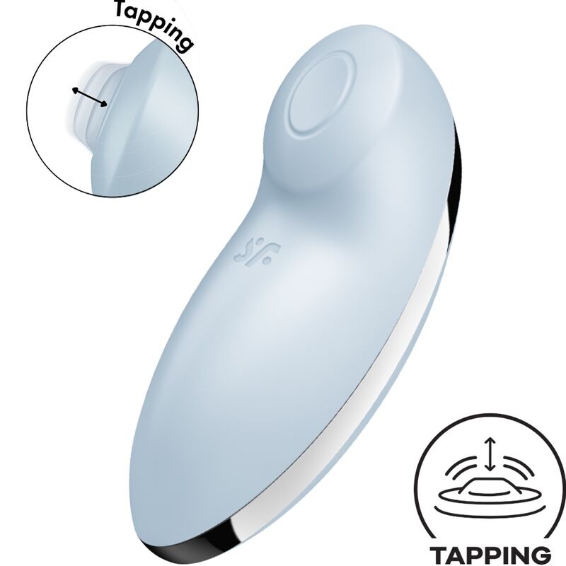 SATISFYER - TAP & CLIMAX 2 VIBRATOR & STIMULATOR BLUE - Amore24
