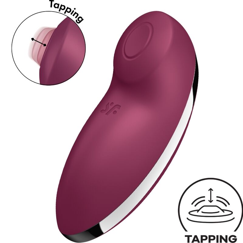 SATISFYER - TAP & CLIMAX 2 VIBRATOR & STIMULATOR RED - Amore24