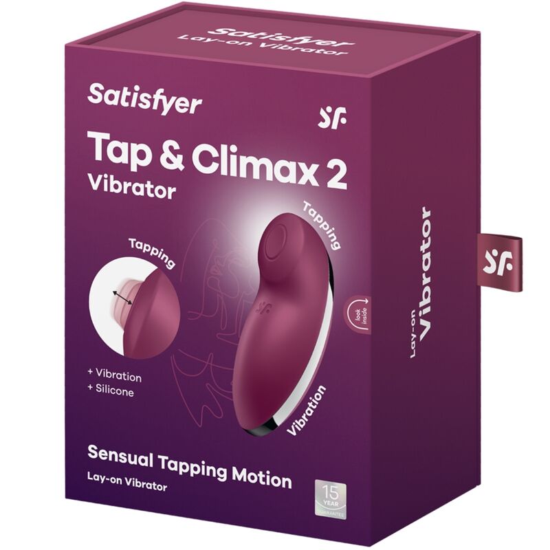 SATISFYER - TAP & CLIMAX 2 VIBRATOR & STIMULATOR RED - Amore24
