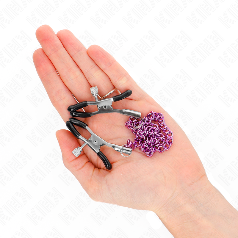 KINK - CHAIN NIPPLE CLAMPS PURPLE 30 CM - Amore24
