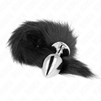 KINK - ANAL PLUG SIZE L 10 X 4 CM WITH SYNTHETIC TAIL 40 CM BLACK - Amore24