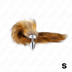 KINK - ANAL PLUG SIZE S 7 X 3 CM WITH SYNTHETIC TAIL 40 CM BROWN - Amore24