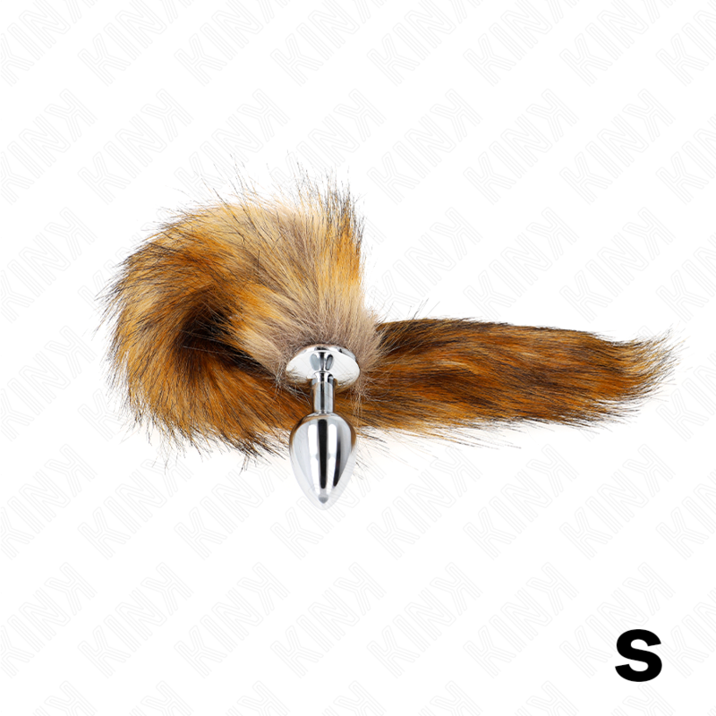 KINK - ANAL PLUG SIZE S 7 X 3 CM WITH SYNTHETIC TAIL 40 CM BROWN - Amore24