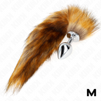 KINK - ANAL PLUG SIZE M 8 X 3.5 CM WITH SYNTHETIC TAIL 40 CM BROWN - Amore24