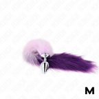 KINK - ANAL PLUG SIZE M 8 X 3.5 CM WITH SYNTHETIC TAIL 40 CM PURPLE - Amore24